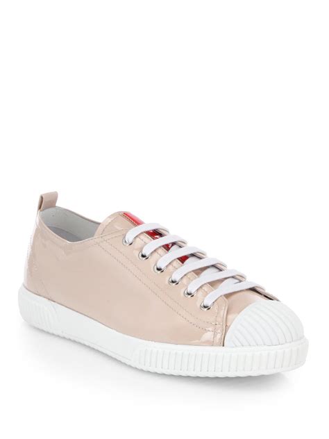 pink patent leather prada sneakers